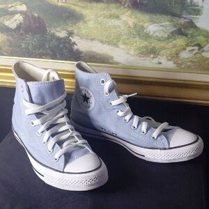 Converse High Top Sneakers in Pale Blue & White Men's Sz 7
